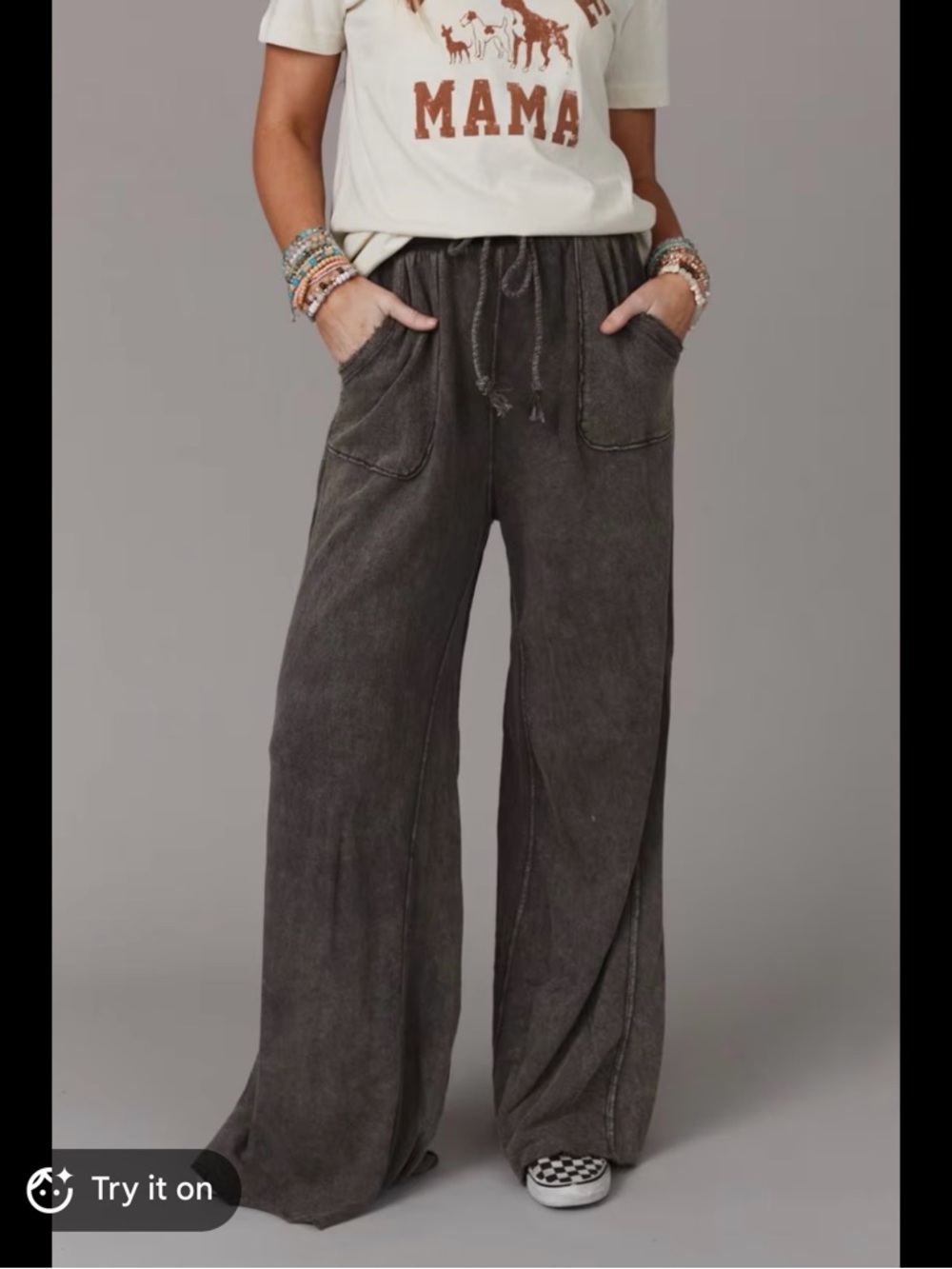 Three Bird Nest charcoal relaxing robin sweatpants size medium